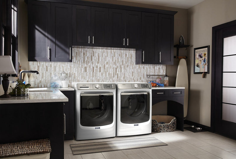Maytag Front-Load 5.8 Cu. Ft. Smart Washer with Extra Power and 7.3 Cu. Ft. Electric Smart Dryer – White