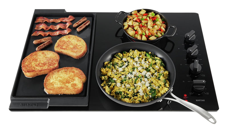 Maytag 30\" Electric Cooktop with Reversible Grill and Griddle - MEC8830HB