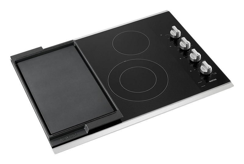 Maytag 30\" Electric Cooktop with Reversible Grill and Griddle - MEC8830HS