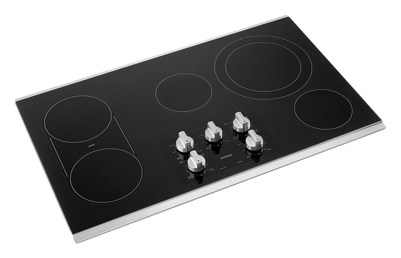 Maytag 36\" Electric Cooktop with Reversible Grill and Griddle - MEC8836HS