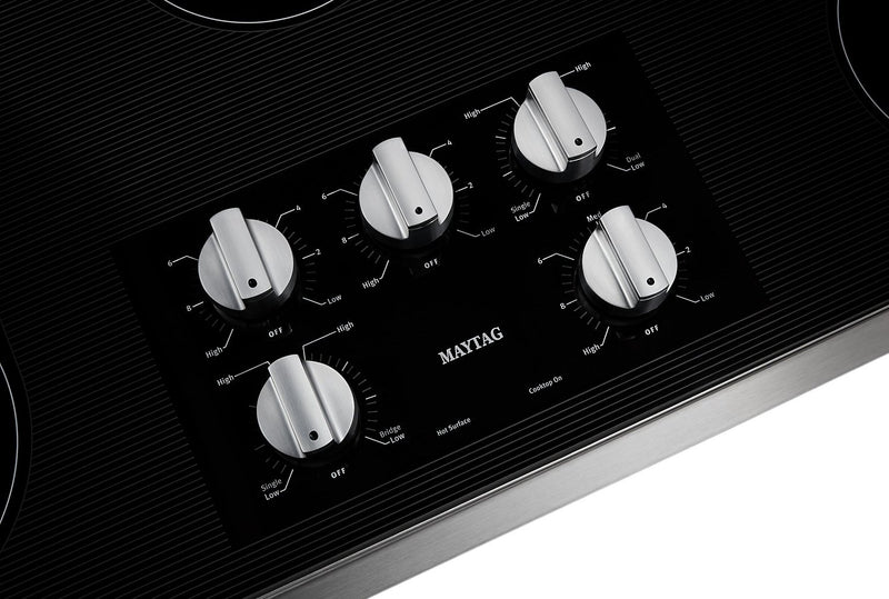 Maytag 36\" Electric Cooktop with Reversible Grill and Griddle - MEC8836HS