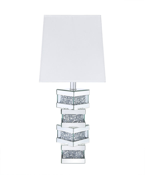 Memphis 29.9\" Glam Table Lamp with Glass, Mirror and Acrylic Crystals