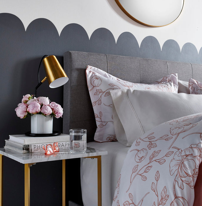 Mia Faux Marble Chairside Table  