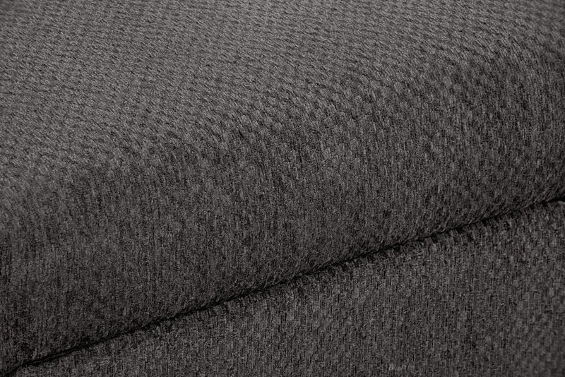 Morty Chenille Storage Ottoman - Grey
