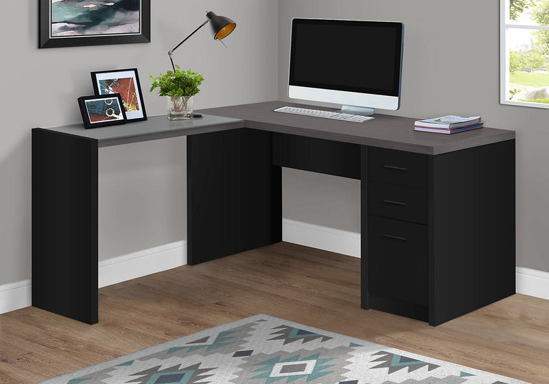 Orion Computer Desk with Tempered Glass