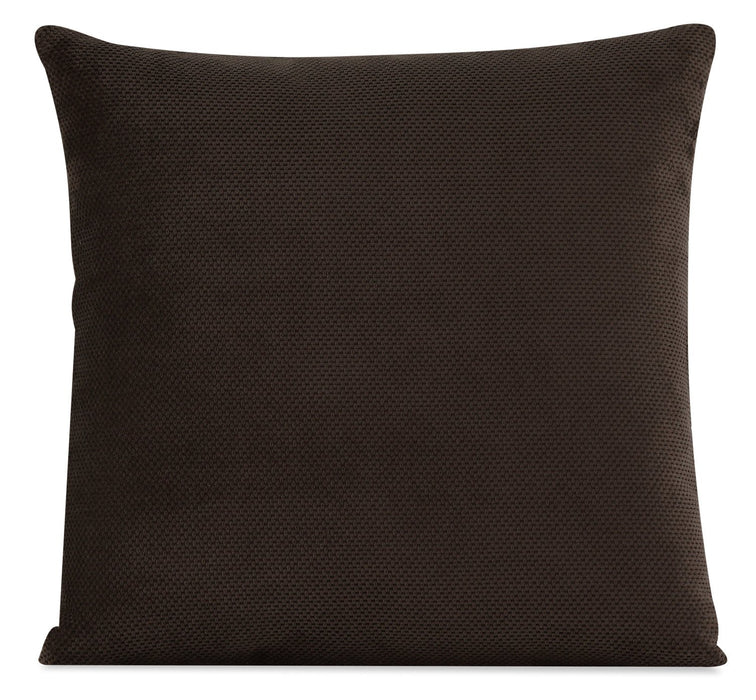 Designed2B Textured Polyester Accent Pillow - Plush Chocolate