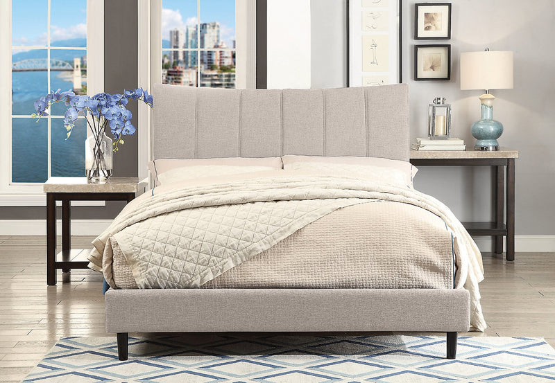 Paseo Queen Platform Bed – Taupe