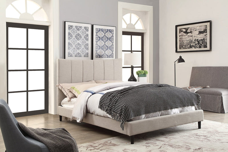 Paseo Queen Platform Bed – Taupe