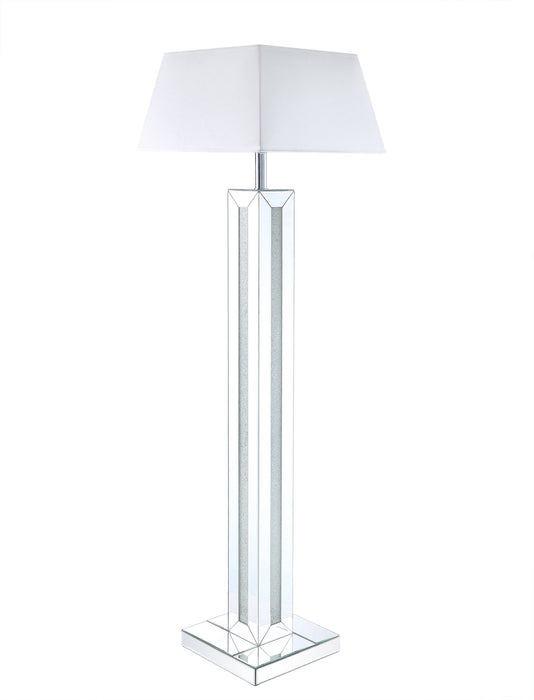 Persia 54.3\" Glam Floor Lamp with Glass, Mirror and Acrylic Crystals