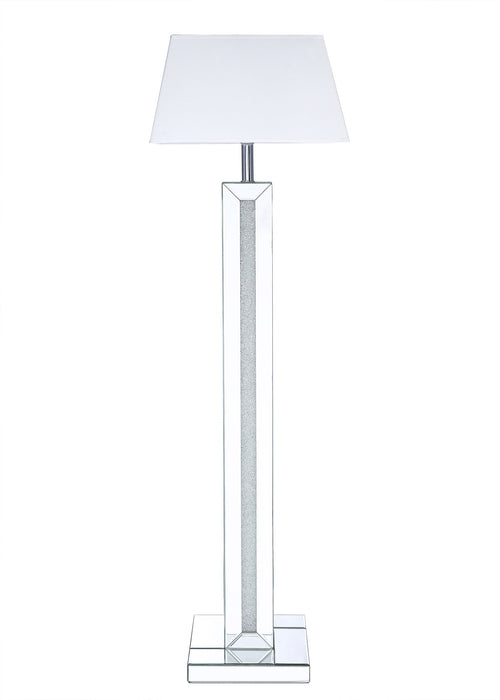 Persia 54.3\" Glam Floor Lamp with Glass, Mirror and Acrylic Crystals