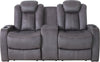 Ross Faux Suede Power Reclining Loveseat - Pewter