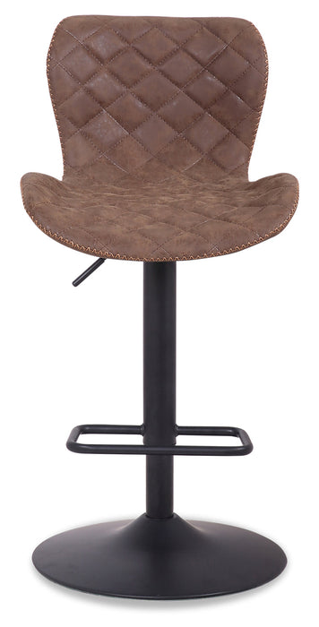 Seth Adjustable Bar Stool - Brown