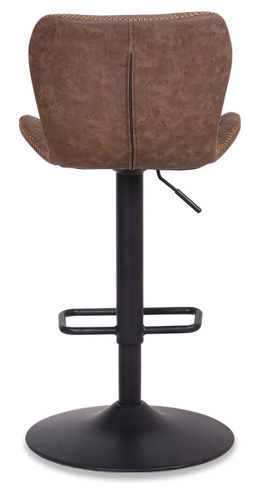 Seth Adjustable Bar Stool - Brown