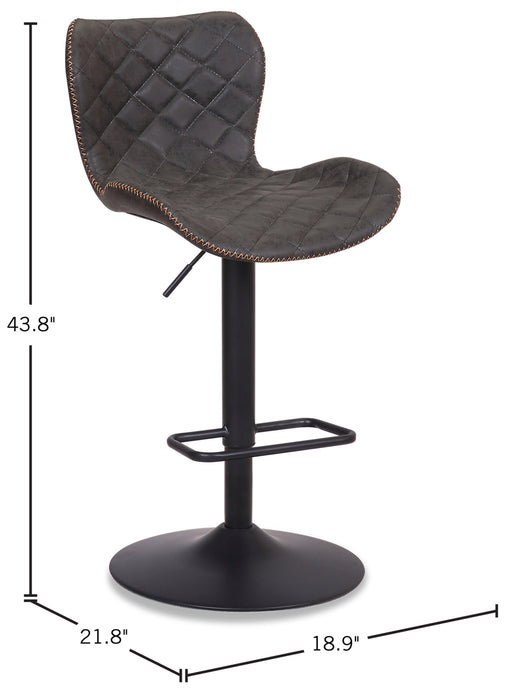 Seth Adjustable Bar Stool - Grey