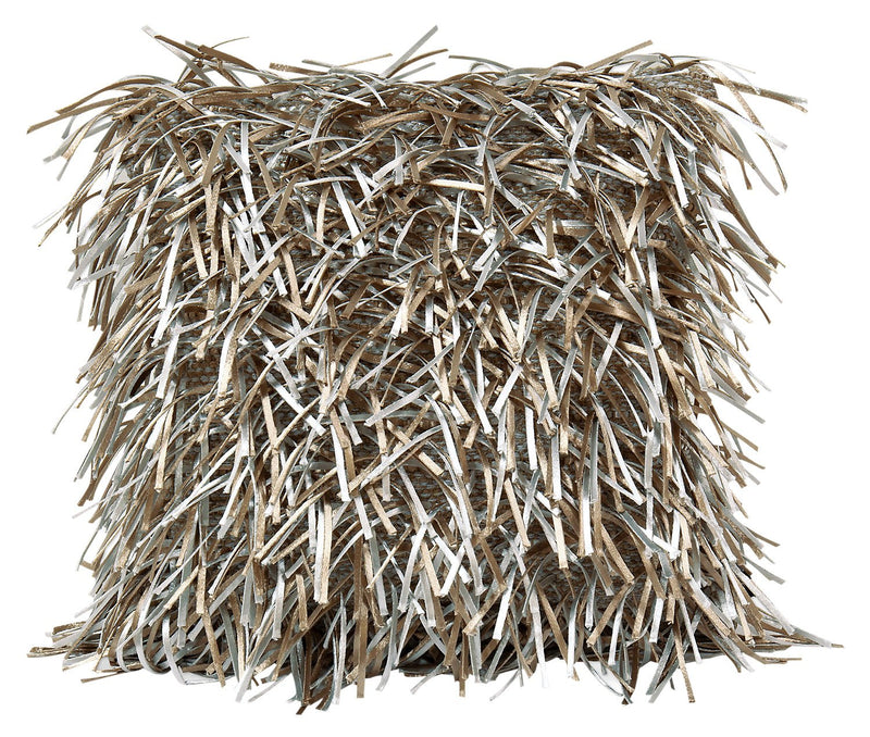 Stringy 16\" Decorative Pillow - Grey/Beige