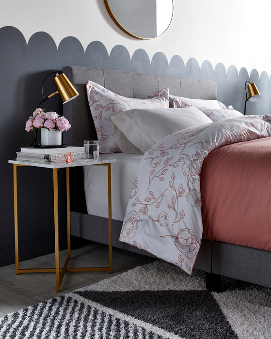 Tara Queen Bed – Grey