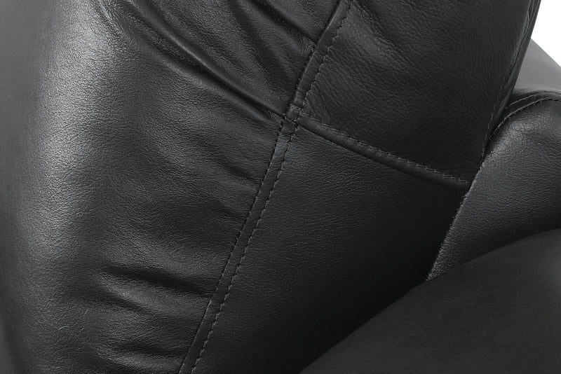 Toreno Genuine Leather Power Recliner - Black