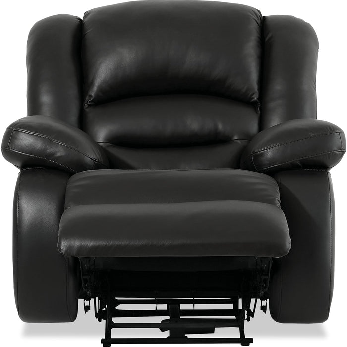 Toreno Genuine Leather Power Recliner - Black