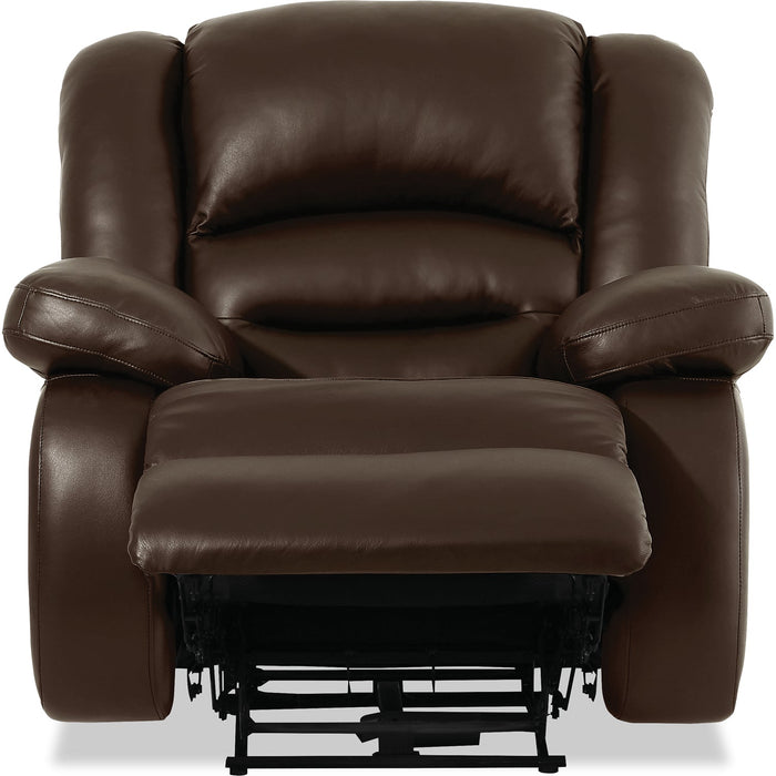 Toreno Genuine Leather Power Recliner - Brown