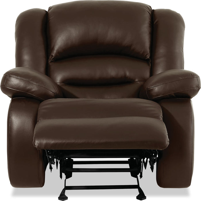 Toreno Genuine Leather Rocker Recliner - Brown