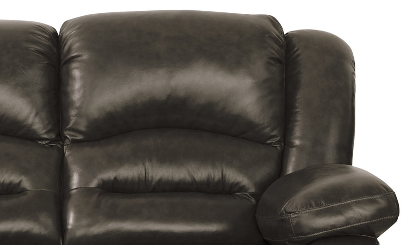 Toreno Genuine Leather Power Reclining Sofa - Grey