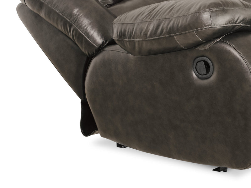 Toreno Genuine Leather Rocker Recliner - Grey