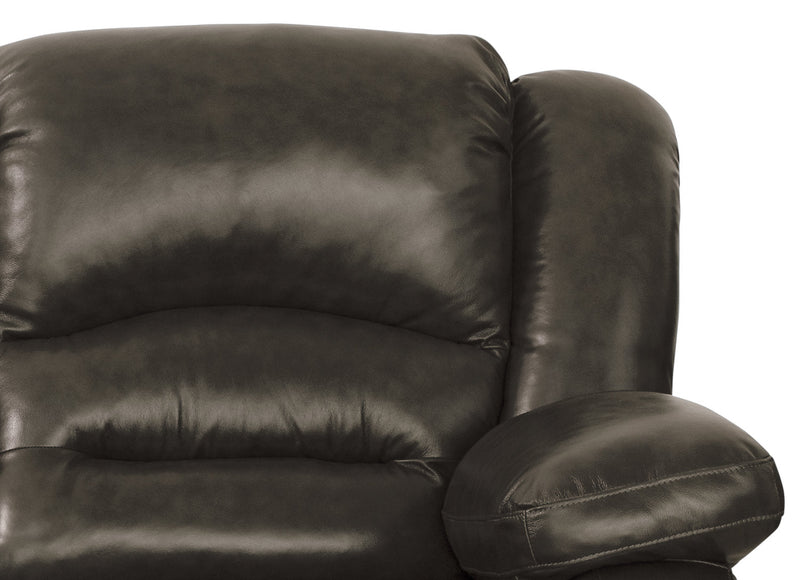 Toreno Genuine Leather Rocker Recliner - Grey