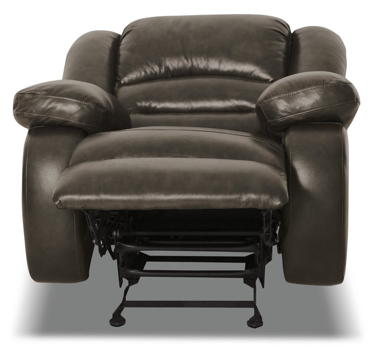 Toreno Genuine Leather Rocker Recliner - Grey