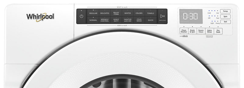 Whirlpool 5.0 Cu. Ft. Front-Load Washer and 7.4 Cu. Ft. Electric Dryer - White