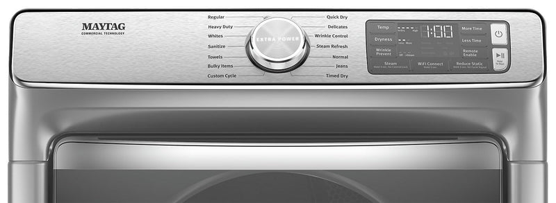 Maytag 7.3 Cu. Ft. Smart Front-Load Gas Dryer with Extra Power and Steam – MGD8630HC