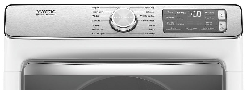 Maytag Front-Load 5.8 Cu. Ft. Smart Washer with Extra Power and 7.3 Cu. Ft. Electric Smart Dryer – White