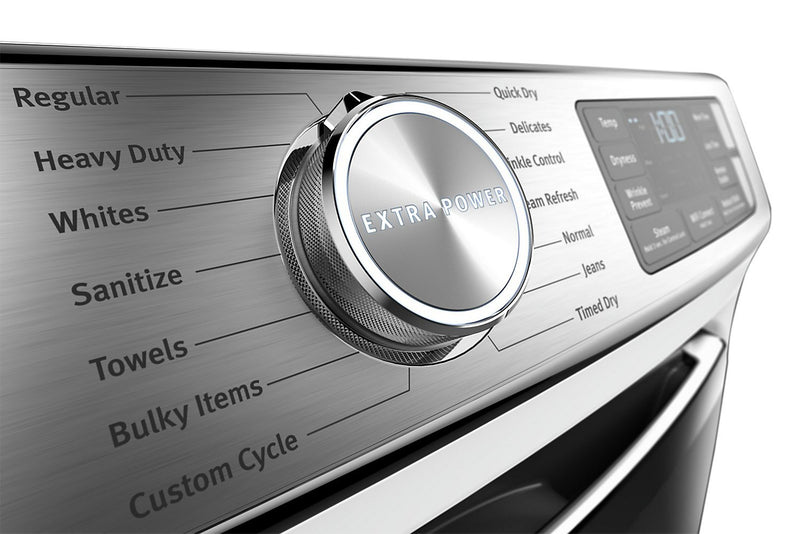 Maytag Front-Load 5.8 Cu. Ft. Smart Washer with Extra Power and 7.3 Cu. Ft. Electric Smart Dryer – White