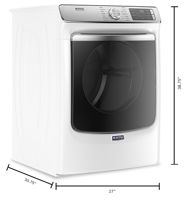 Maytag 7.3 Cu. Ft. Smart Front-Load Gas Dryer with Extra Power and Steam – MGD8630HW