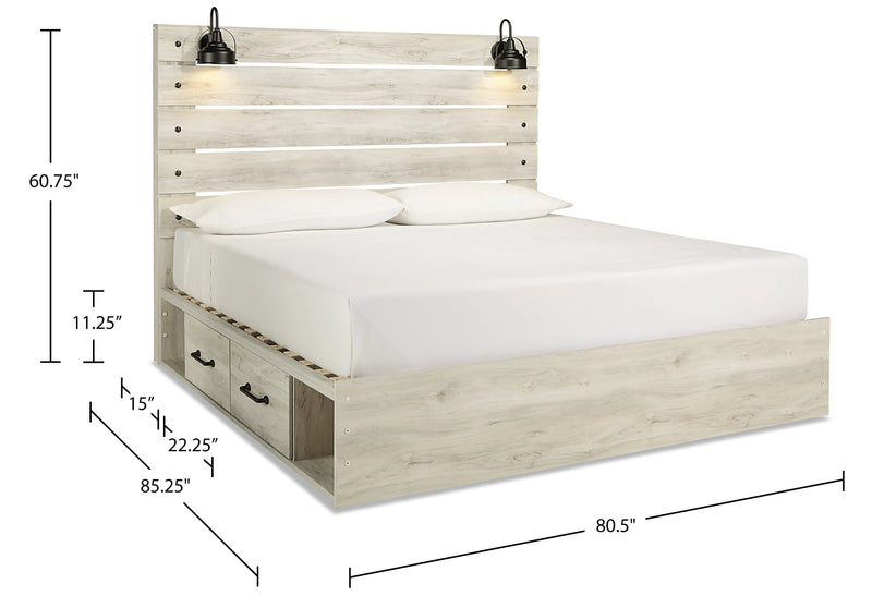 Abby King Side Storage Bed