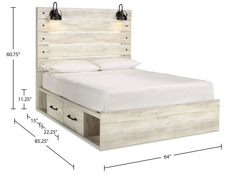 Abby Queen Side Storage Bed