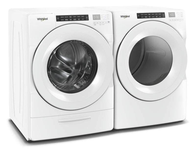 Whirlpool 5.0 Cu. Ft. Front-Load Washer and 7.4 Cu. Ft. Front-Load Dryer - White