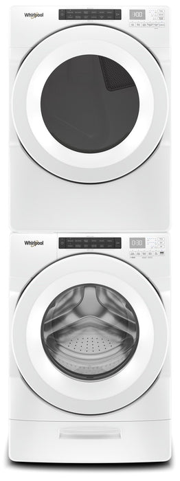 Whirlpool 5.0 Cu. Ft. Front-Load Washer and 7.4 Cu. Ft. Front-Load Dryer - White