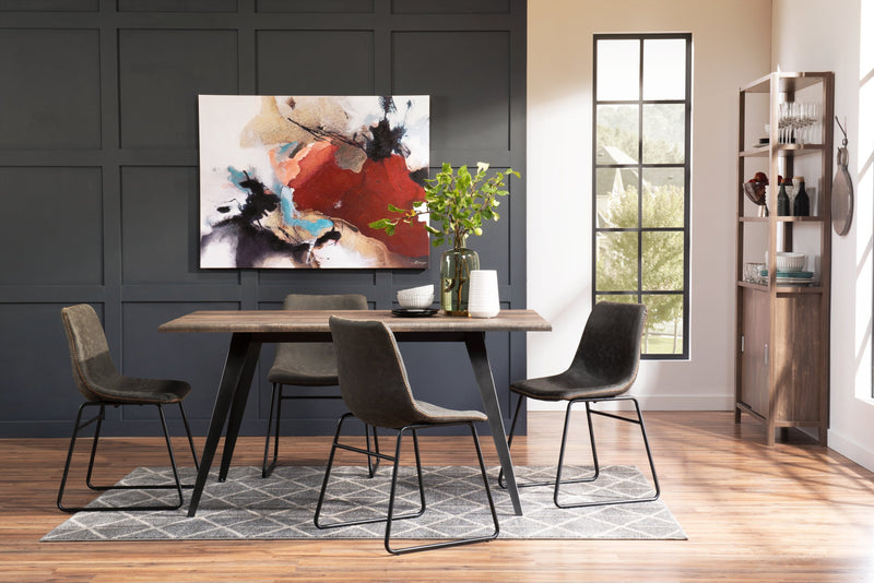 Amos 5-Piece Dining Package with Tess Chairs - Grey