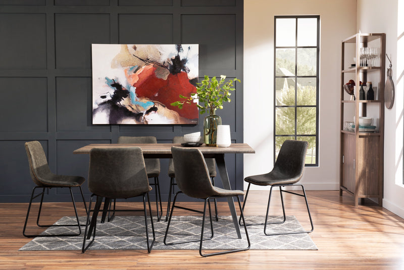 Amos 7-Piece Dining Package with Tess Chairs - Grey