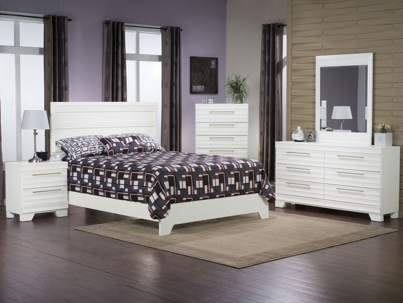 Olivia Queen/Full Headboard - White