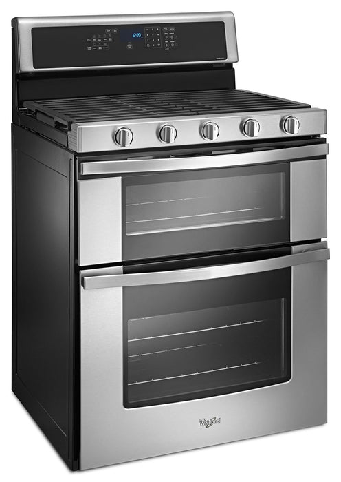 Whirlpool® 6.0 Cu. Ft. Gas Double Oven Range with EZ-2-Lift™ Hinged Grates