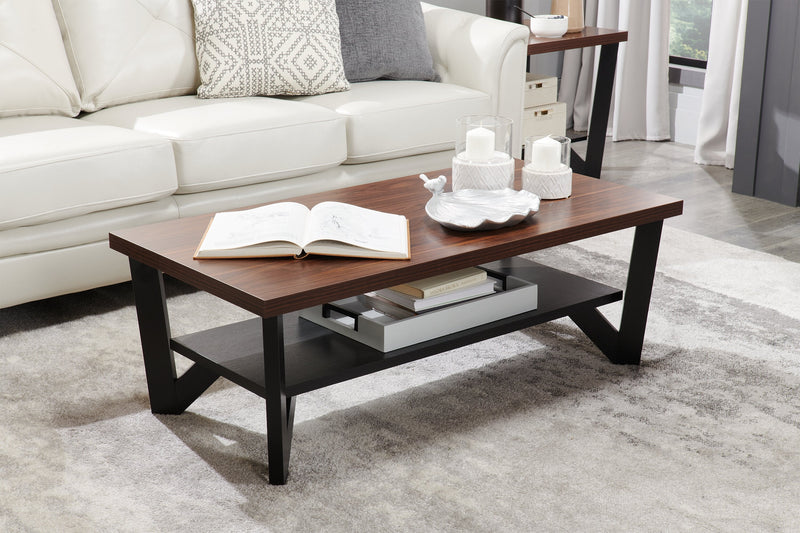 Arika 3-Piece Coffee and Two End Tables Package - Black