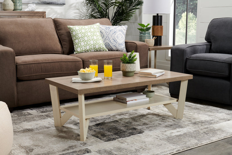 Arika 3-Piece Coffee and Two End Tables Package - Ivory