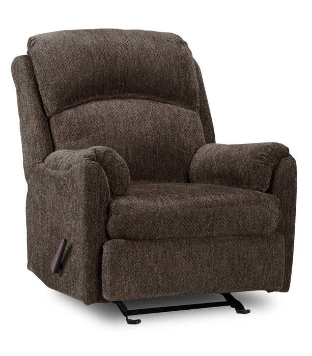Baron Chenille Glider Recliner - Brown