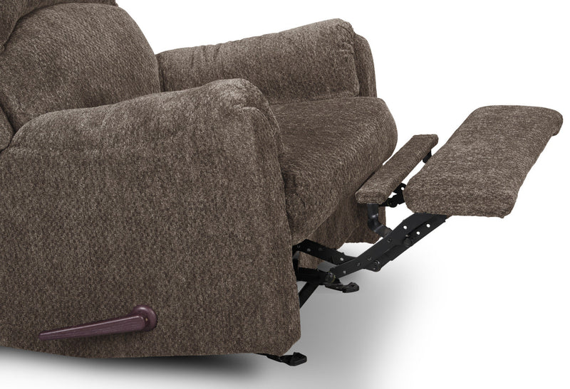 Baron Chenille Glider Recliner - Brown