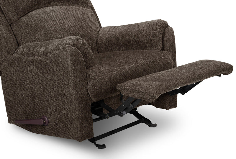 Baron Chenille Glider Recliner - Brown