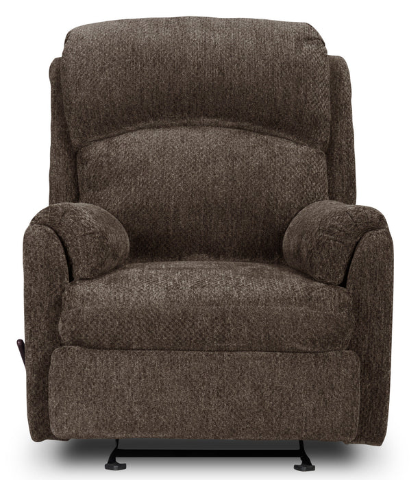 Baron Chenille Glider Recliner - Brown