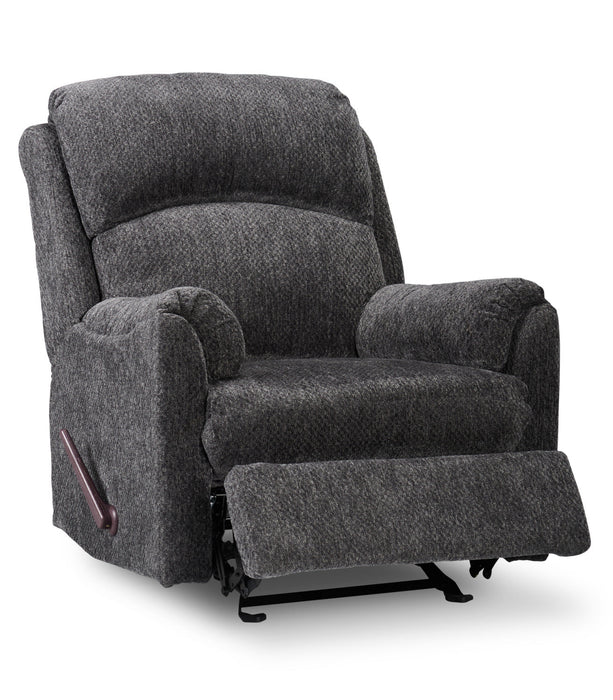 Baron Chenille Glider Recliner - Grey