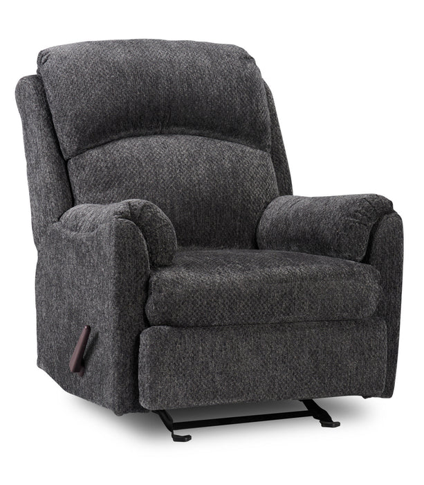Baron Chenille Glider Recliner - Grey