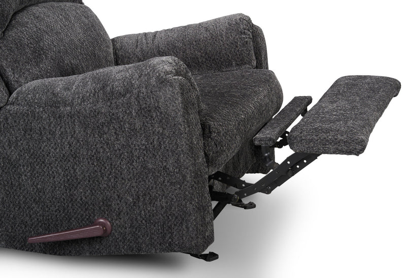 Baron Chenille Glider Recliner - Grey